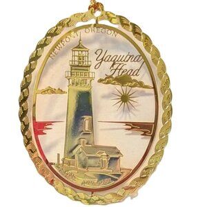 New Yaquina Lighthouse Christmas Tree Ornament Holiday Decoration Newport Oregon